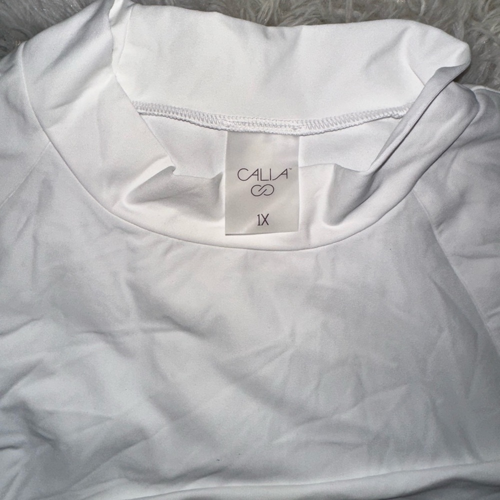 CALIA by Carrie Underwood White Long Sleeve Mock Neck Tee - NWOT 1X - Picture 4 of 4